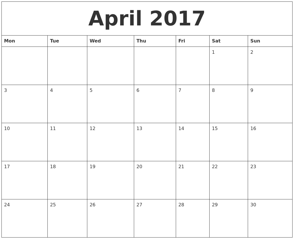 printable calendars 2017