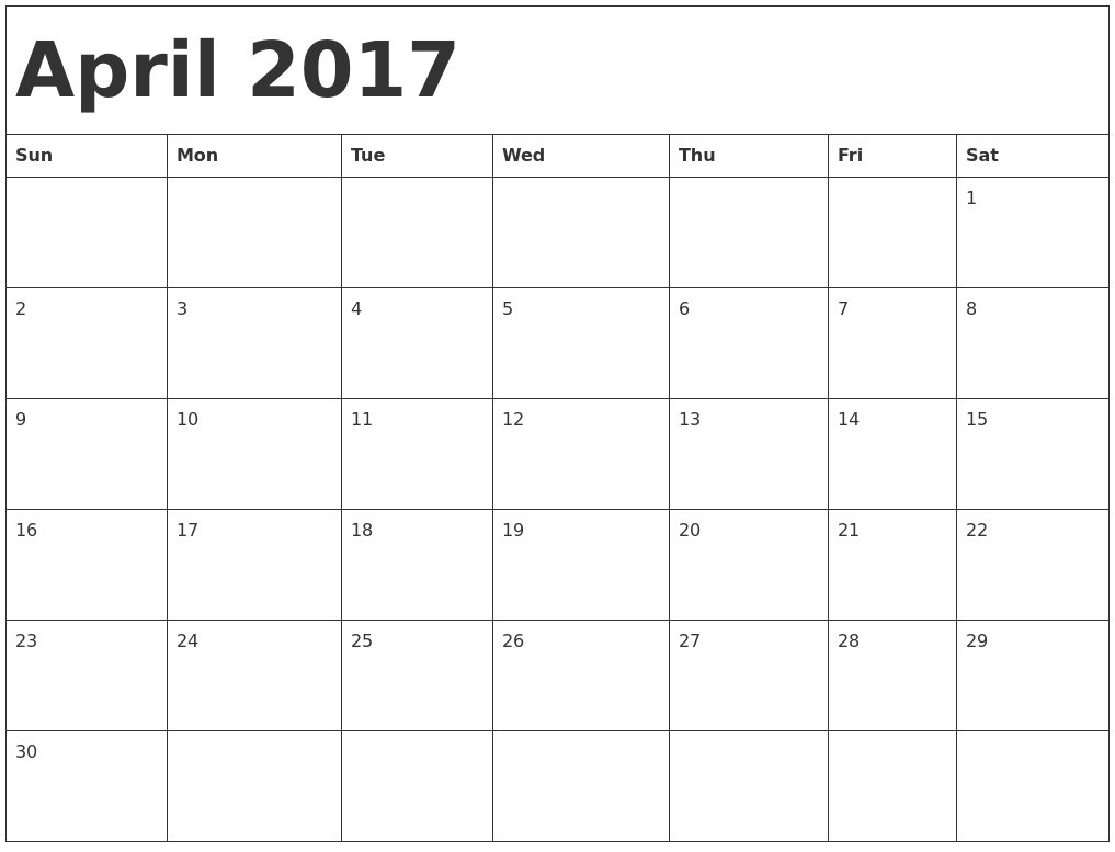 April Calendars