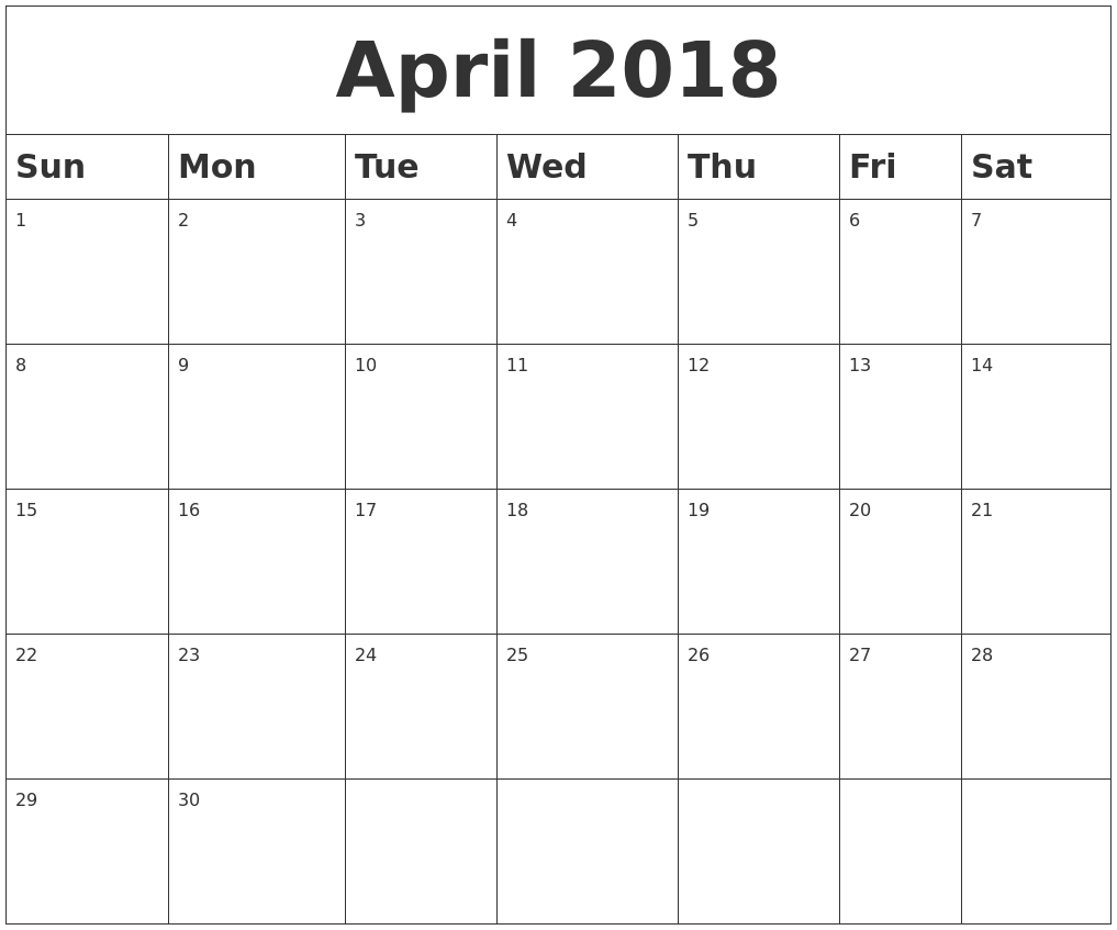 april calendars