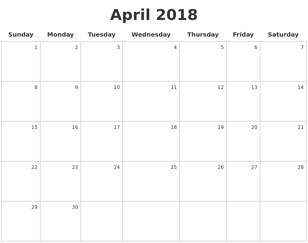 april-2018-make-a-calendar