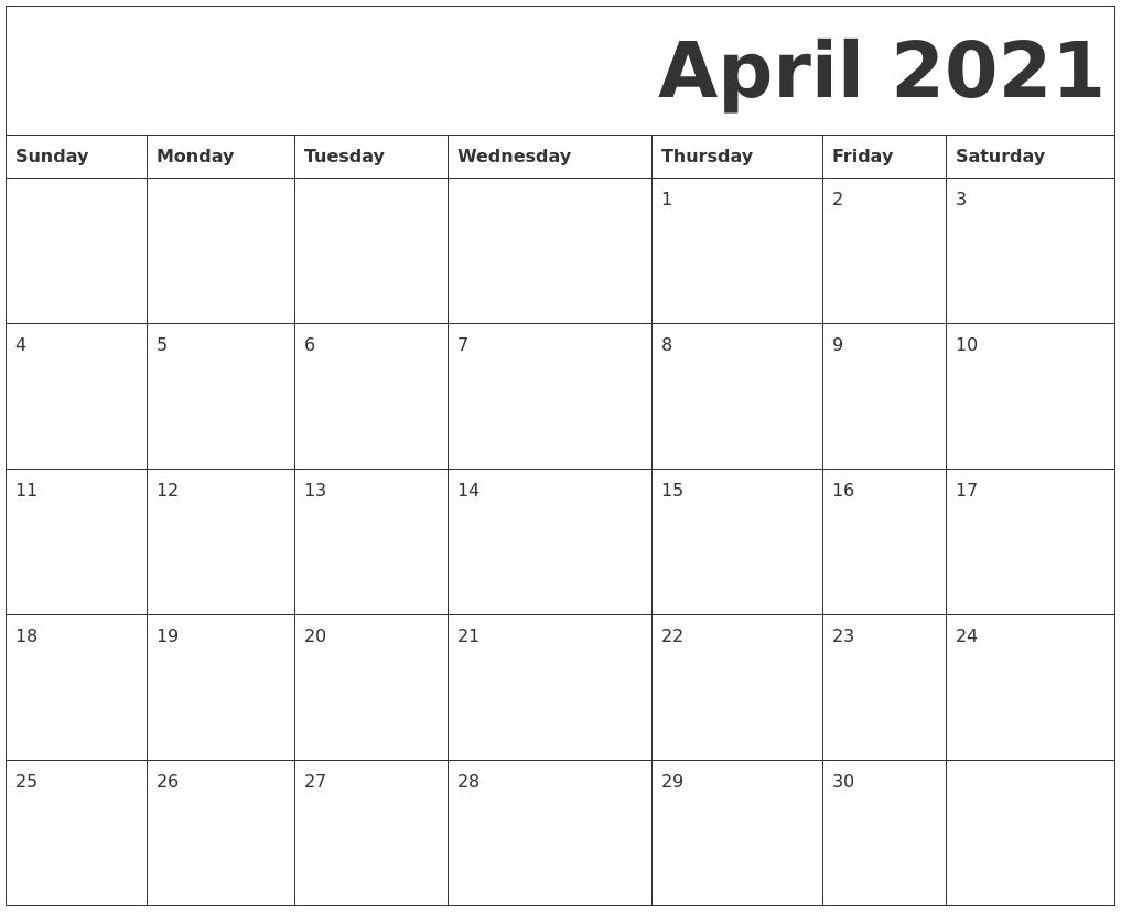 calendar for 2021