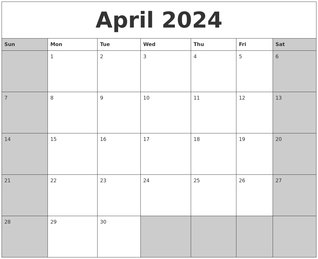 May 2024 Create Calendar