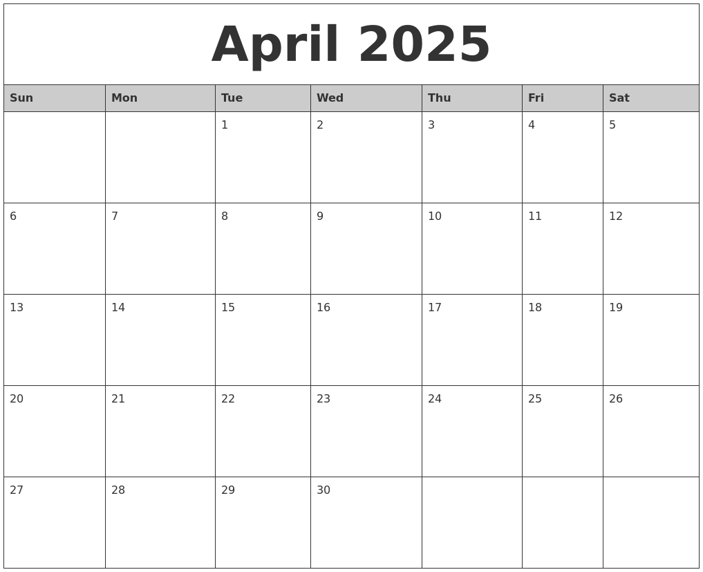 2025 Monthly Calendar Printable Pdf