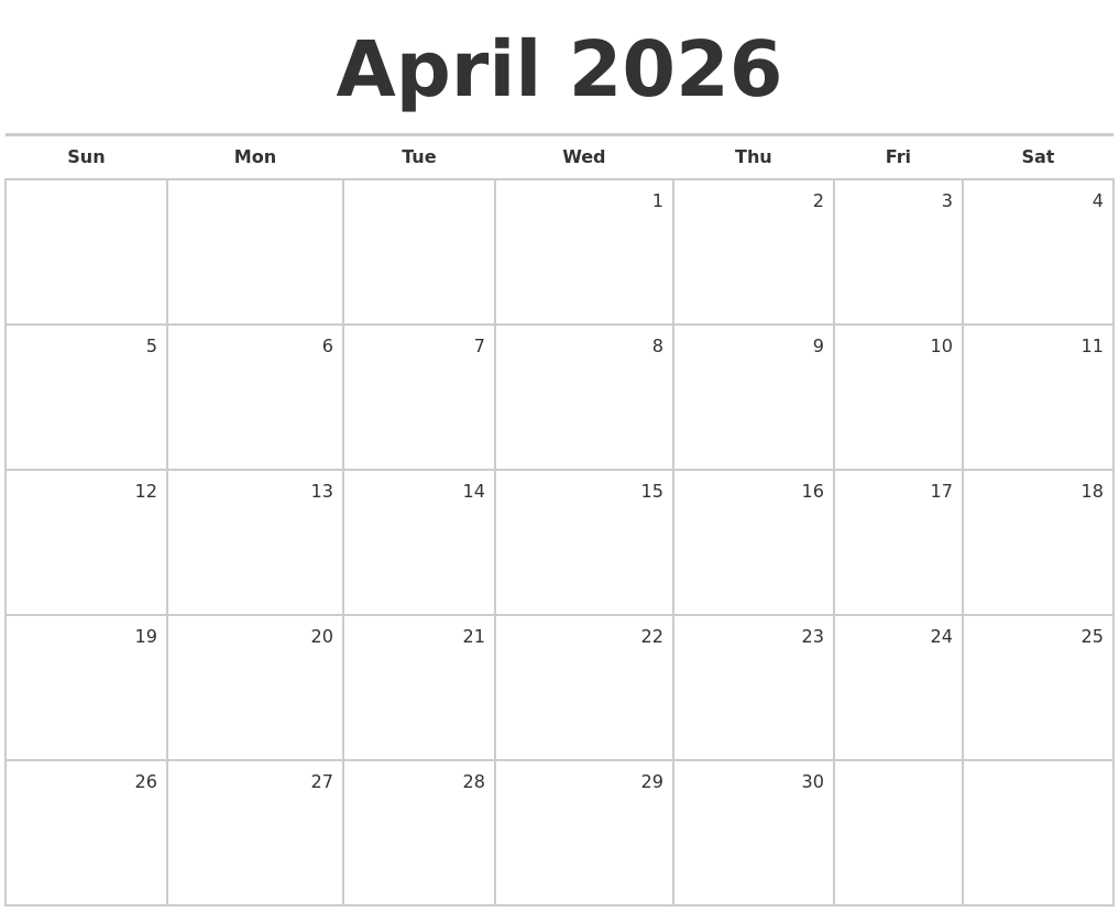 april-2026-blank-monthly-calendar