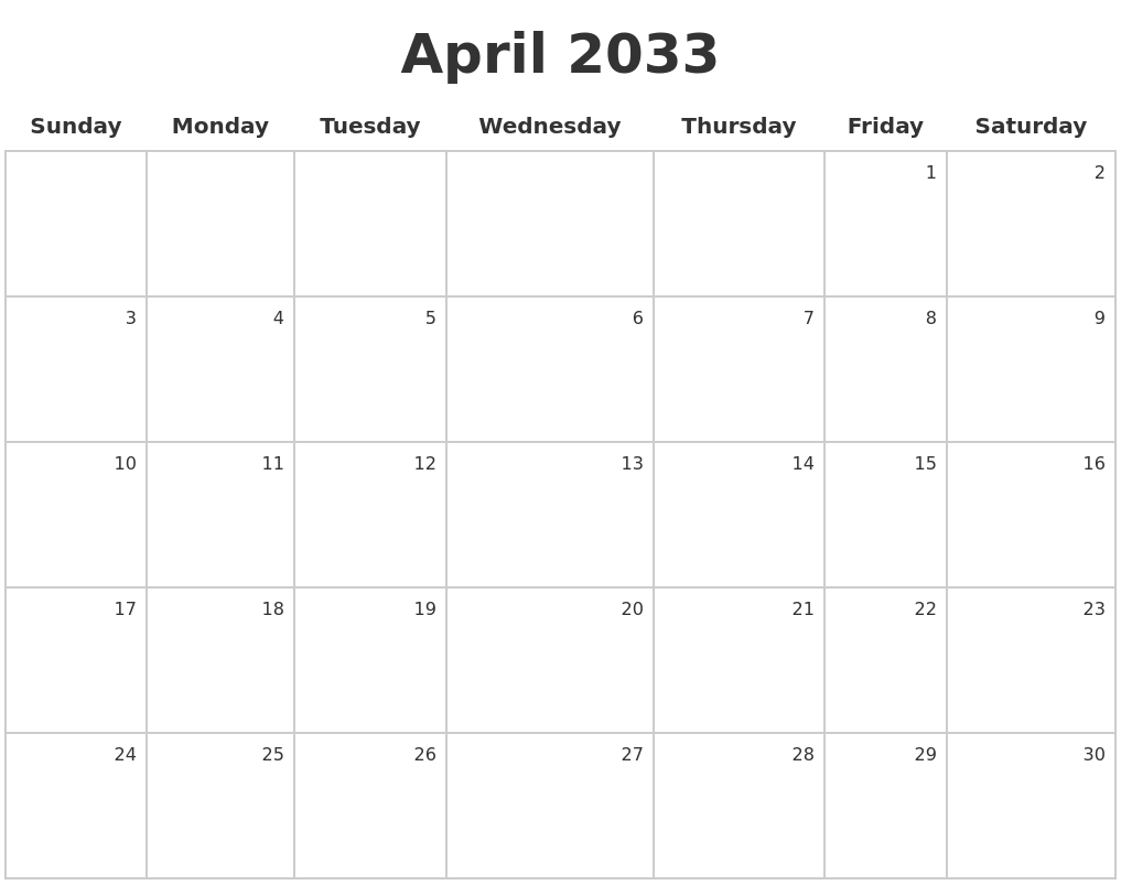 april-2033-make-a-calendar