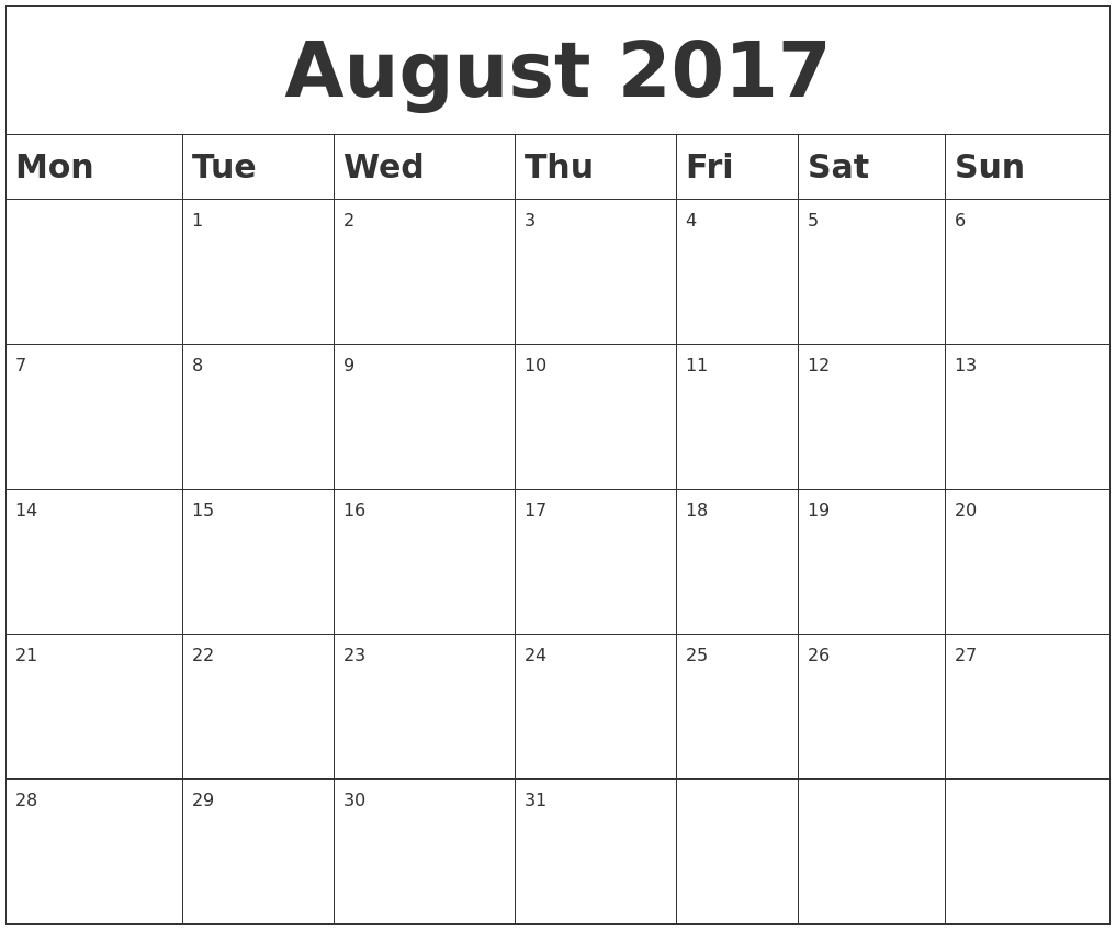 printable calendars 2017