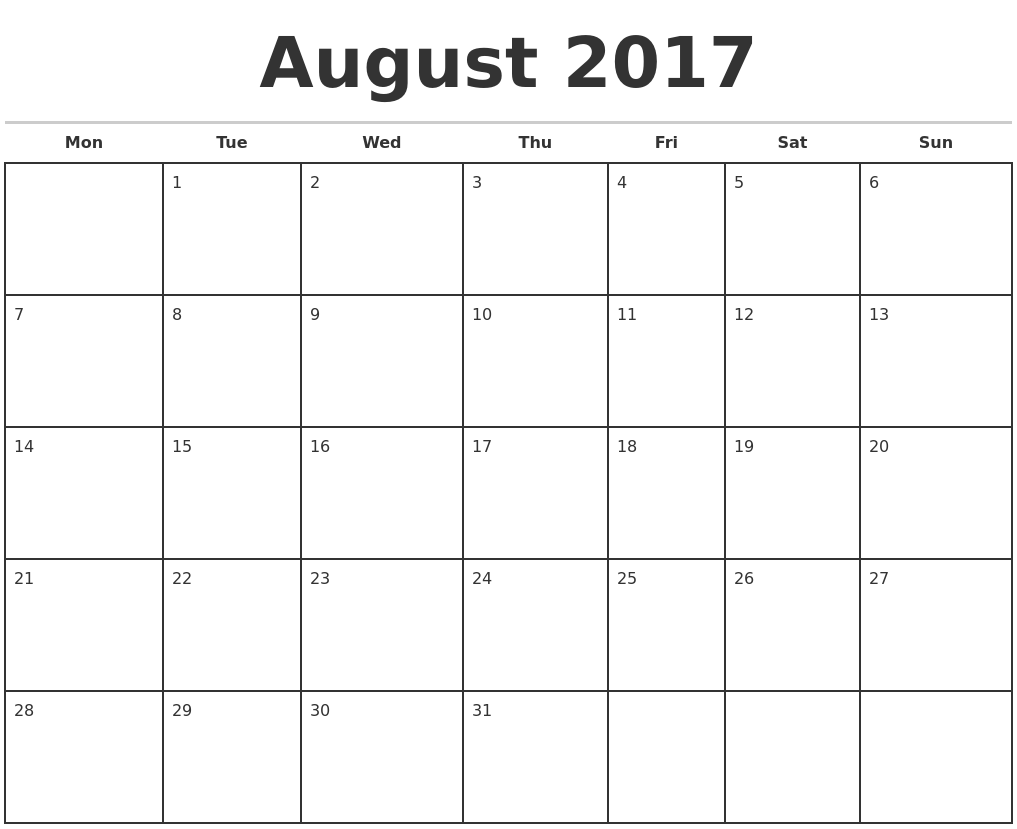 calendar template monthly august 2017 monthly calendar template calendar template monthly august 2017 monthly calendar template
