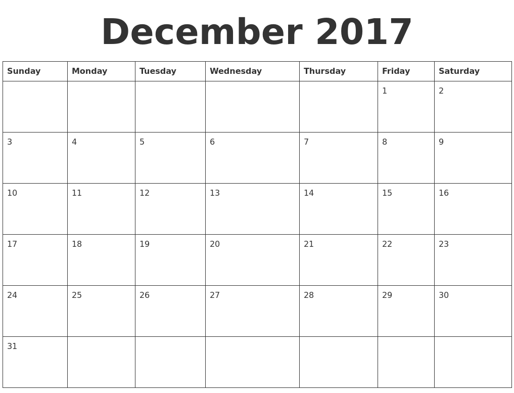 blank calendar template