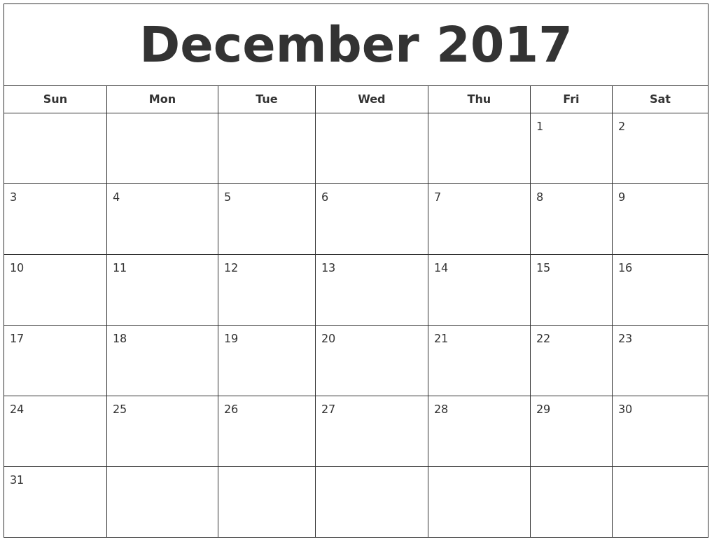 printable december calendars