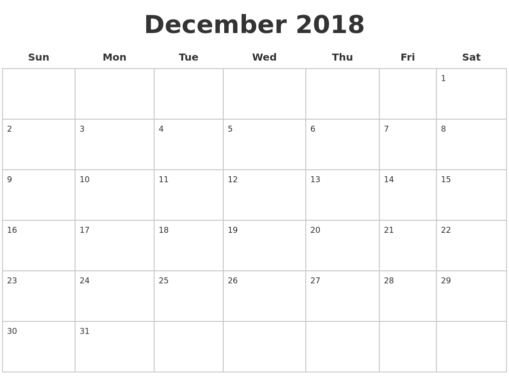 december-2018-blank-calendar-pages