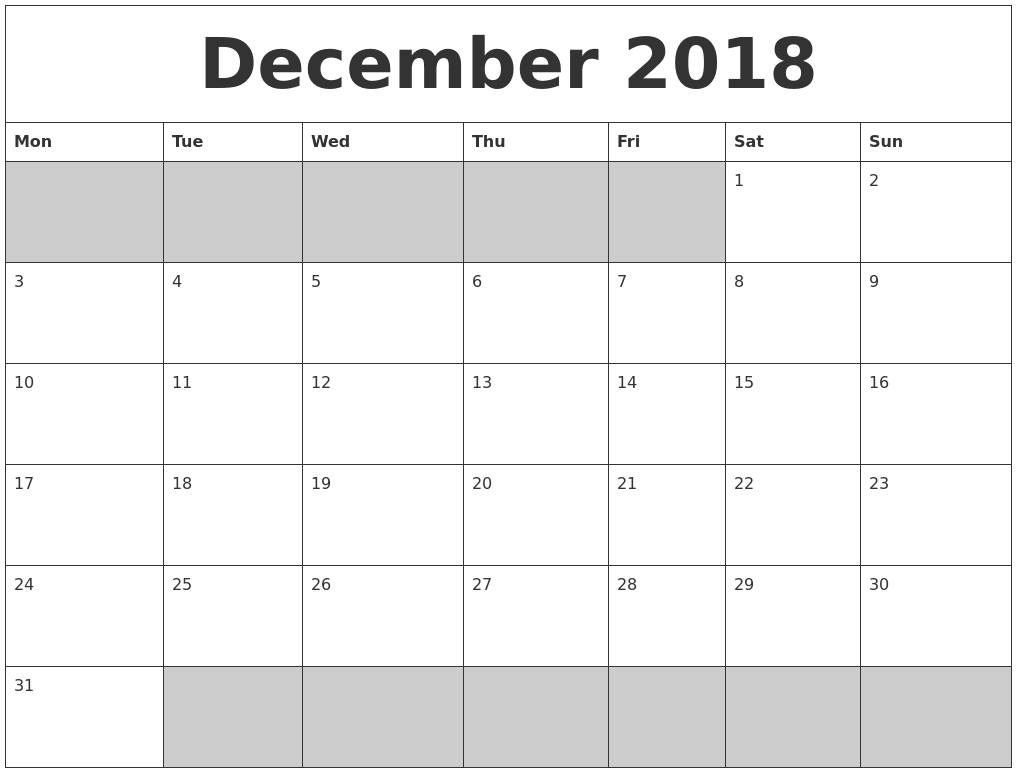 december-2018-blank-printable-calendar