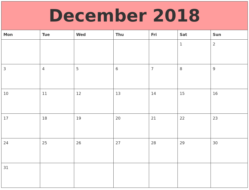 december-2018-calendars-that-work