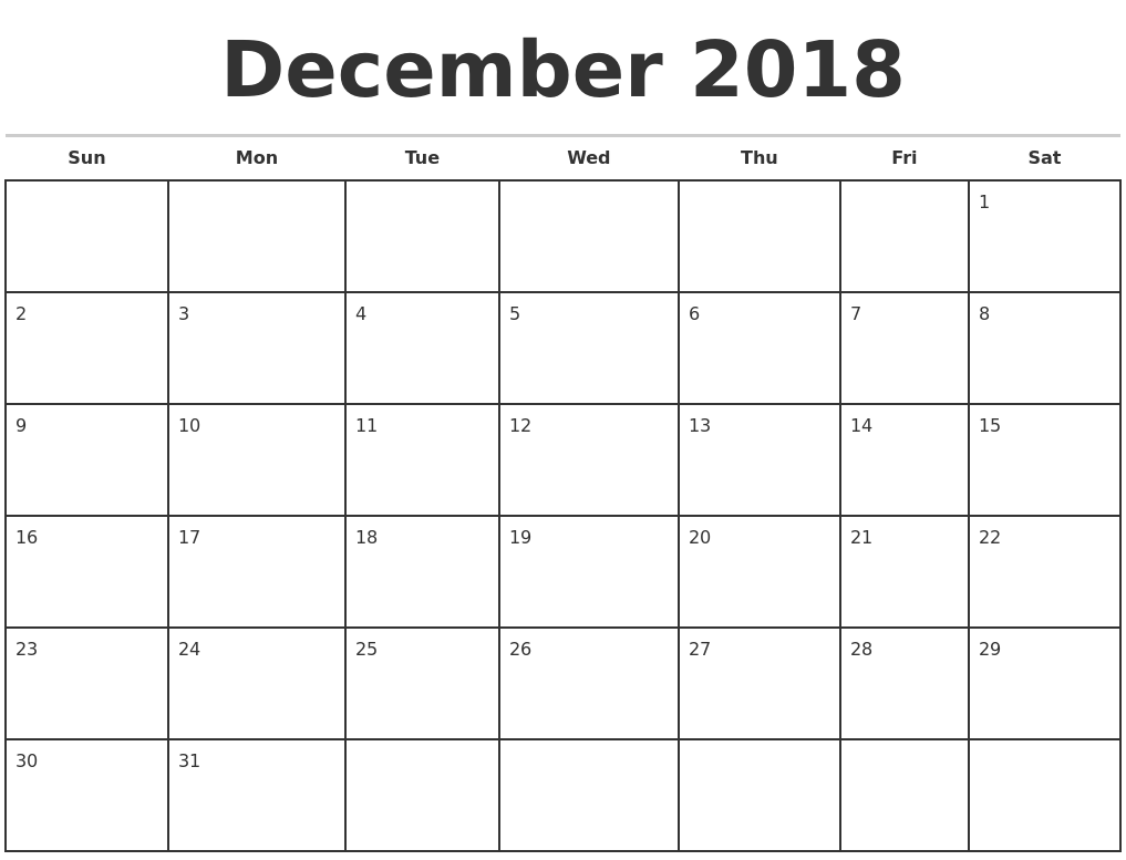 december-2018-monthly-calendar-template