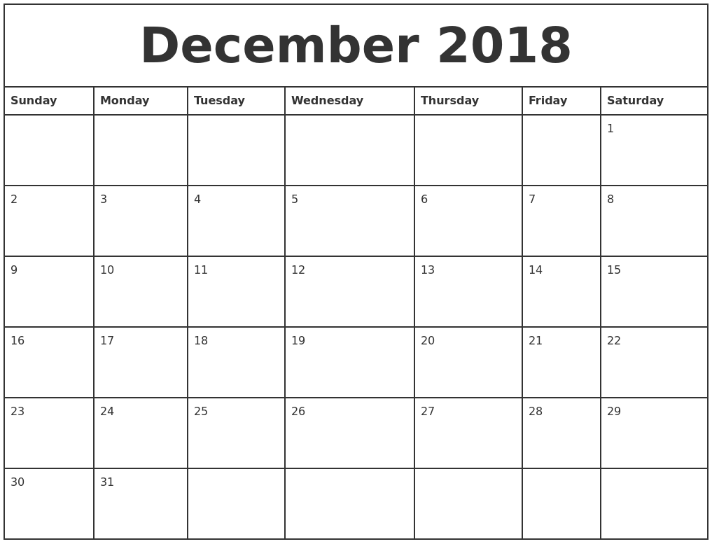 collection-of-december-2018-calendars-with-holidays