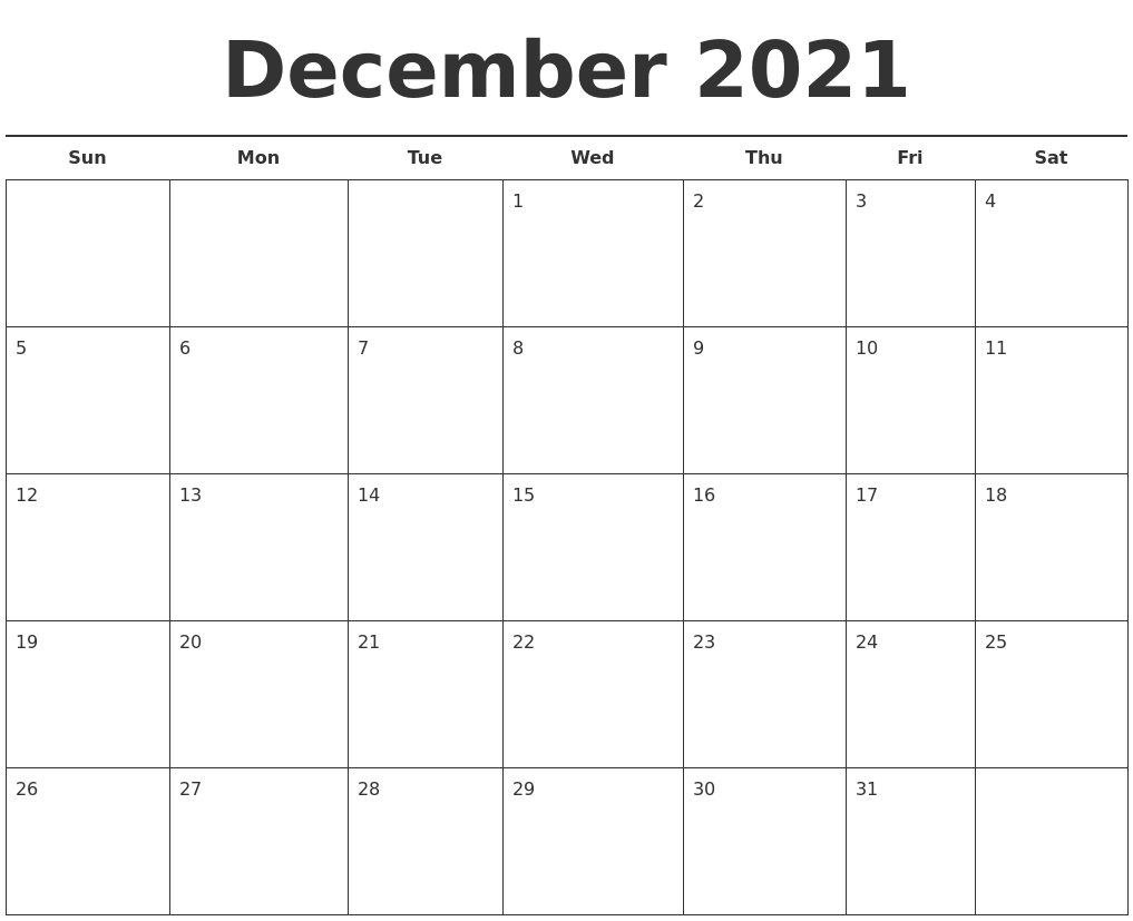 calendar for 2021