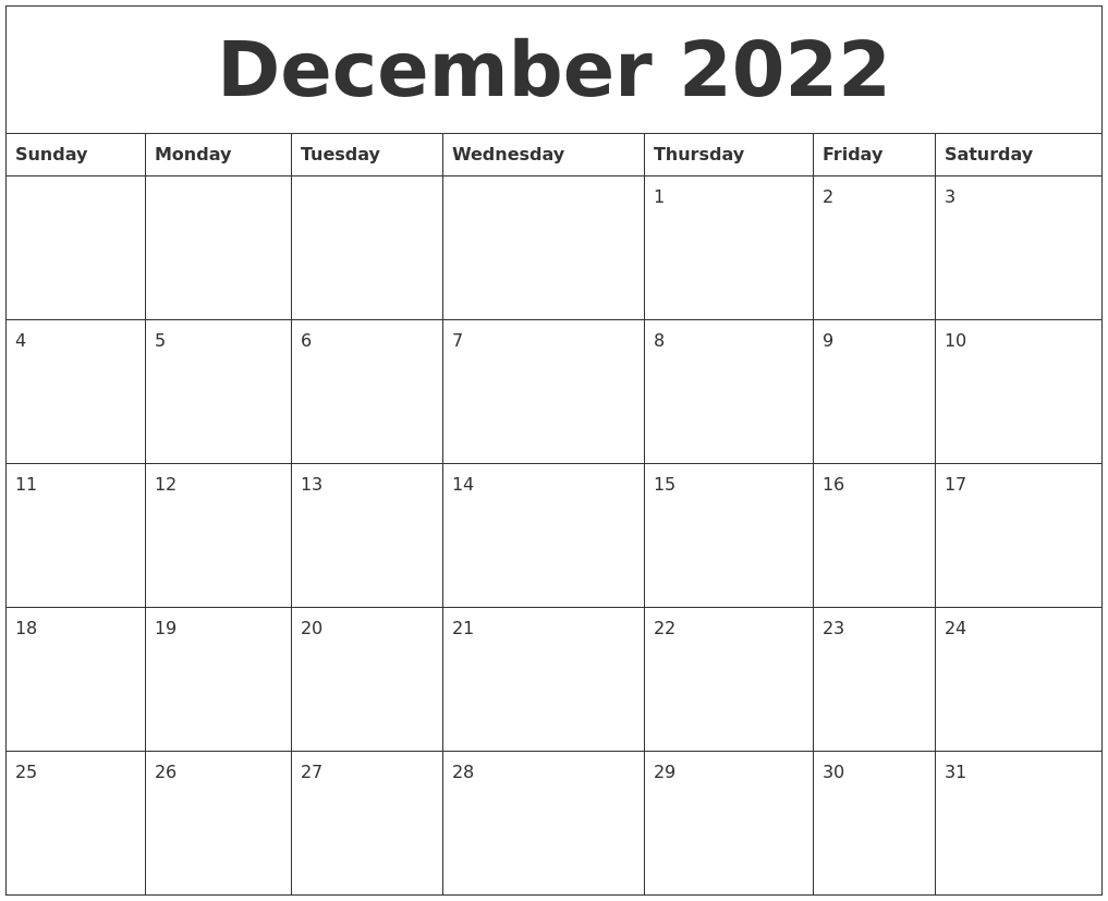 Calendar Events 2022