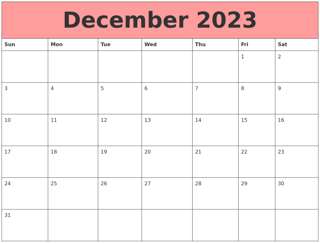 June 2023 Calendar Template
