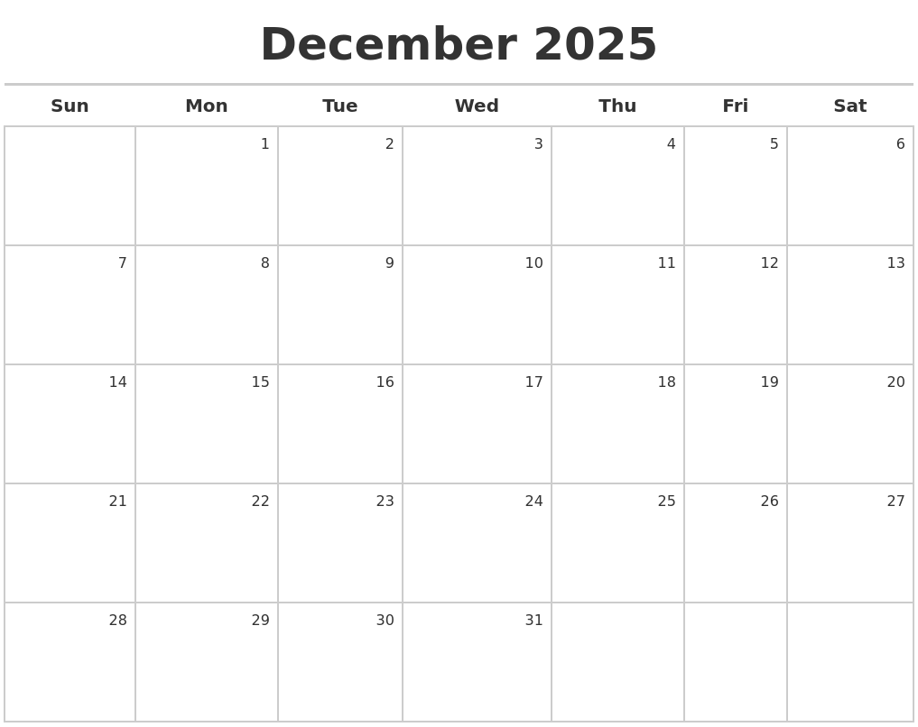 december-2025-calendar-maker