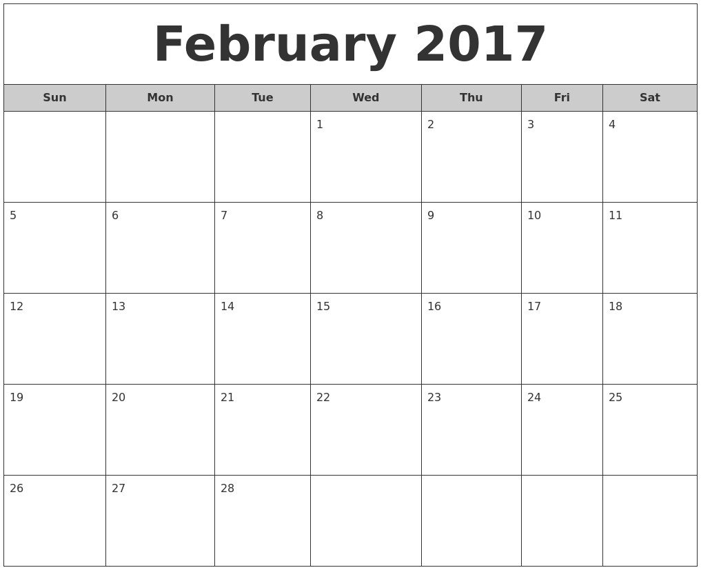 February Calendars