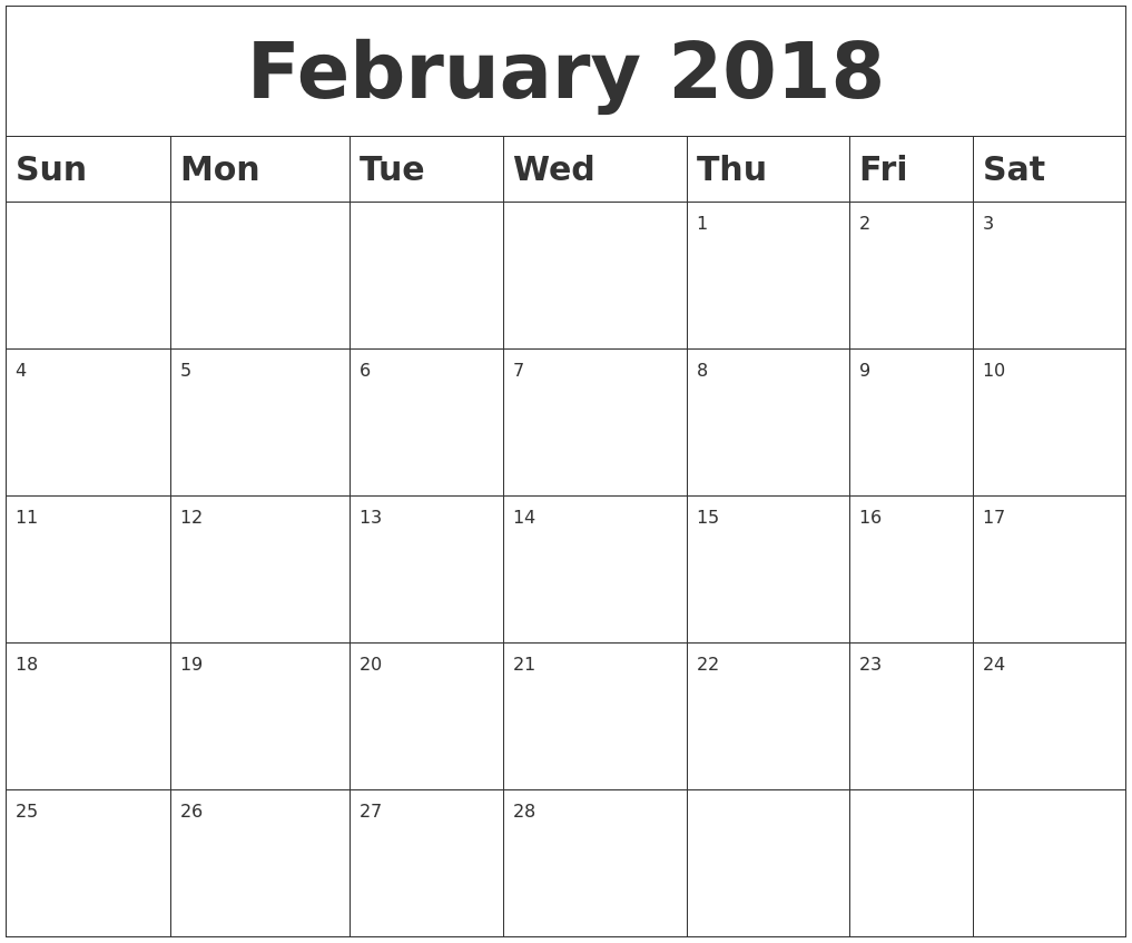 april 2018 word calendar