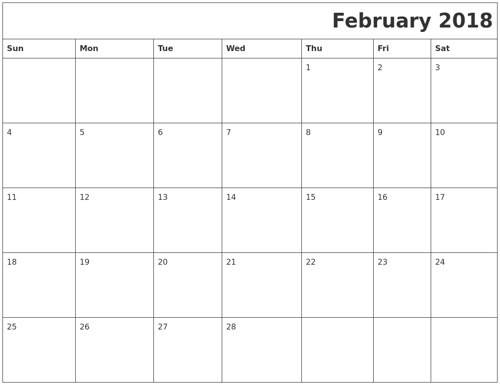 april 2018 word calendar