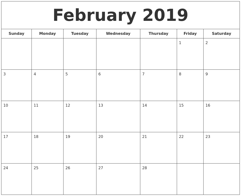 january 2018 calendar spot