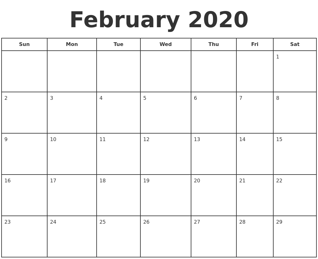 december 2019 printable monthly calendar february 2020 calendar printable portrait