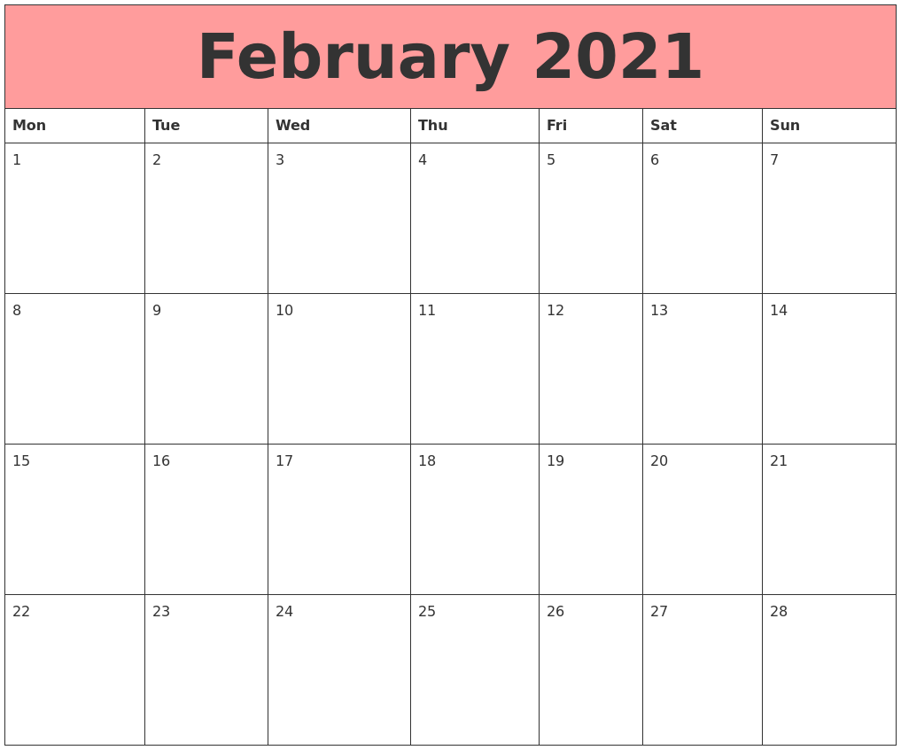 February 2021 Calendars That Work You can still start a new amazing chapter of your life with our printable cute calendars for february 2021. calendar zoom