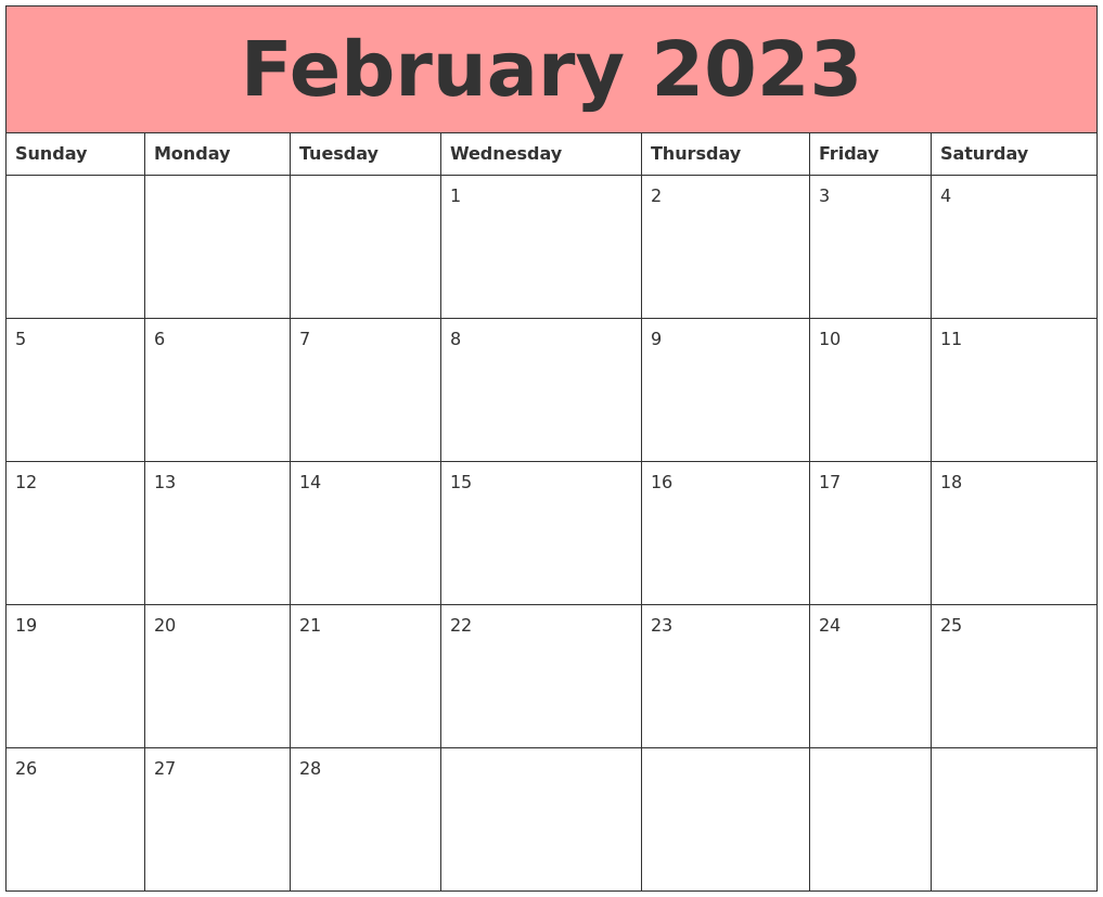February 2023 Calendars That Work