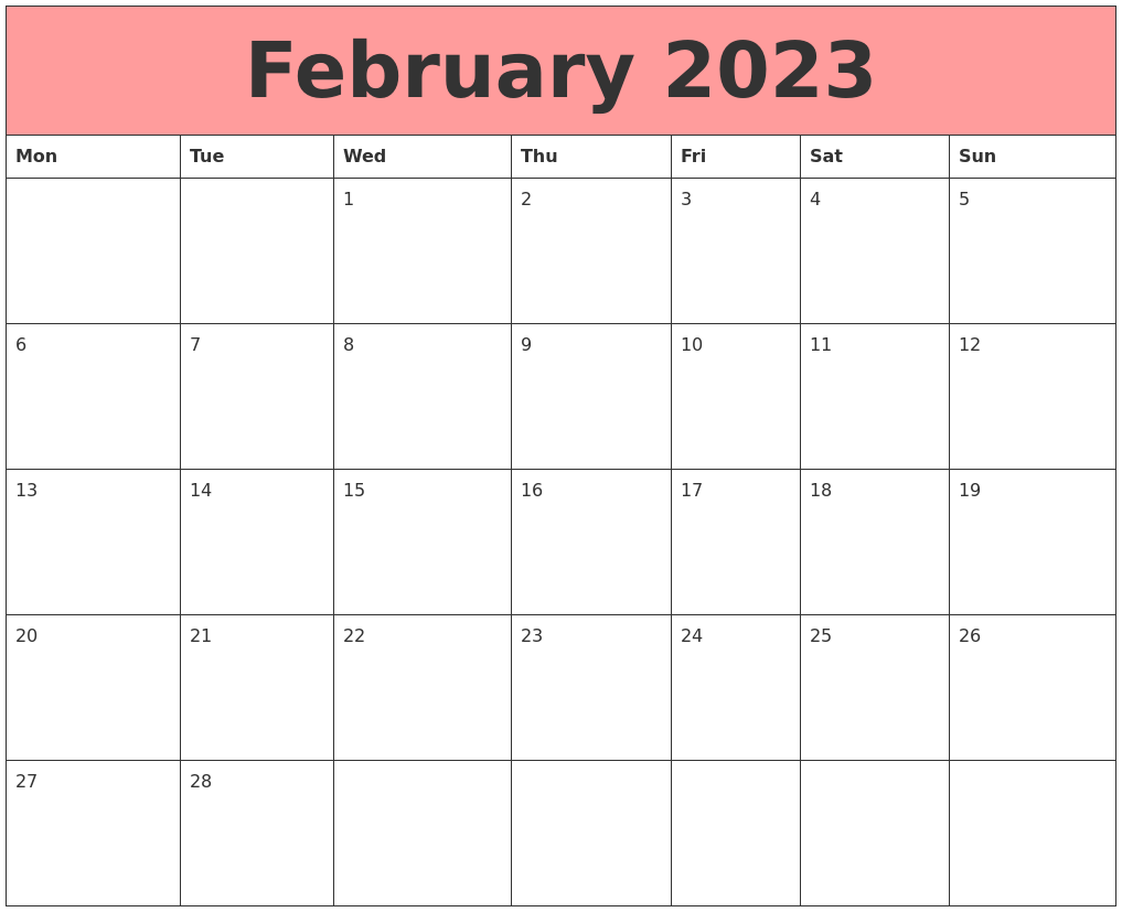 2023 Work Week Calendar Printable Time And Date Calendar 2023 Canada