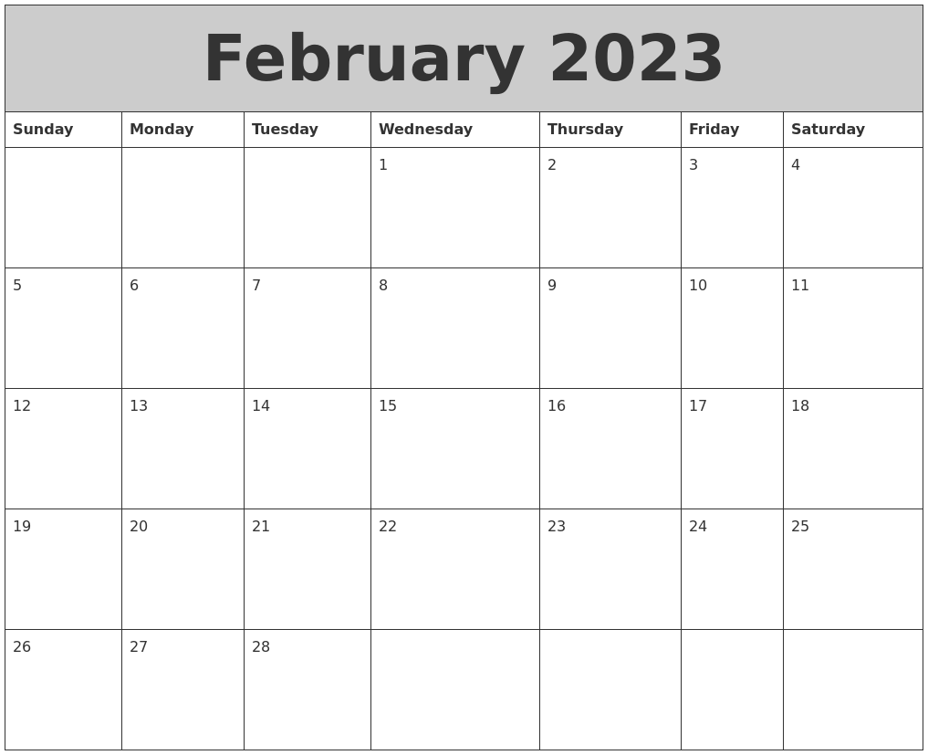 Days Till Feb 2023