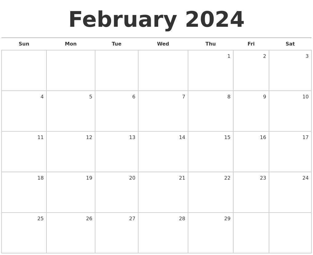 february 2024 calendar templates for word excel and pdf february 2024