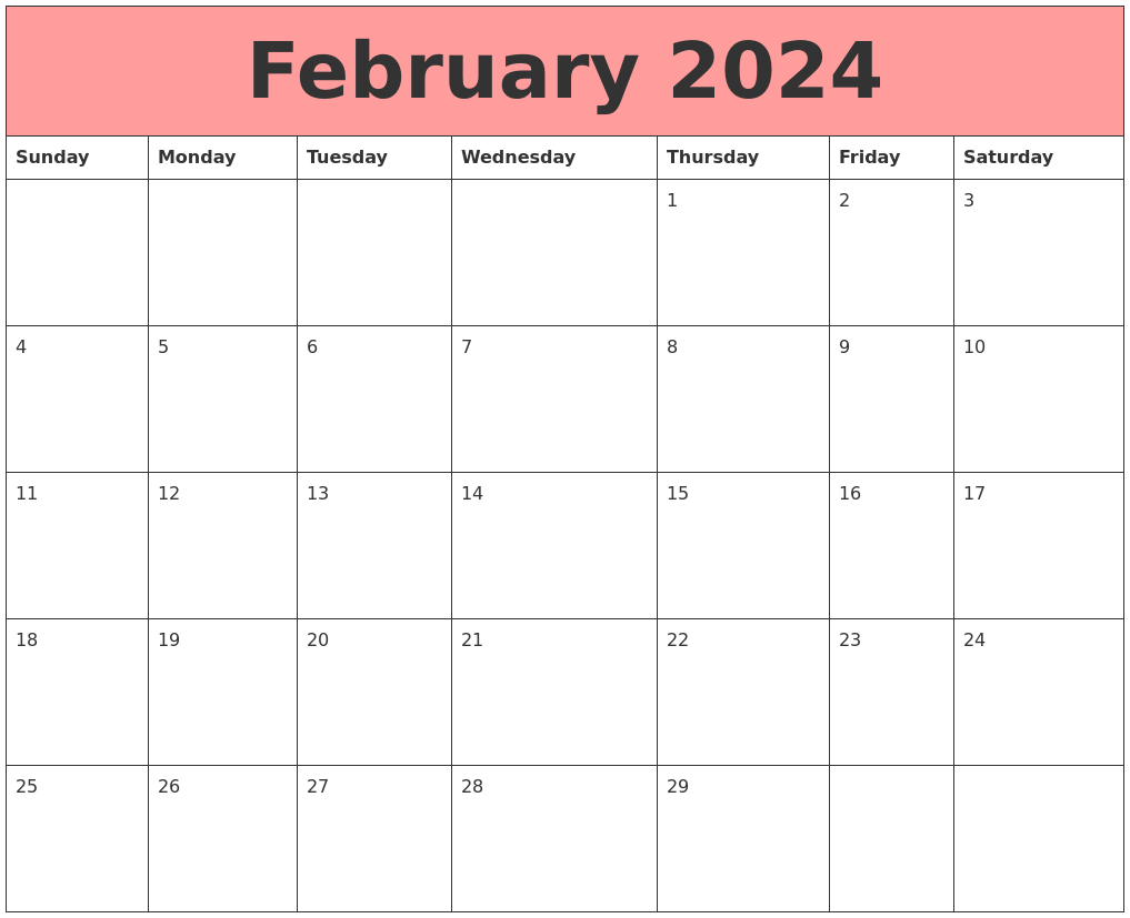 February 2024 Calendars That Work