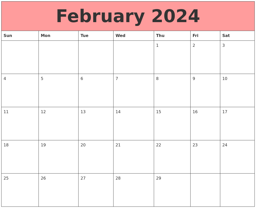 March 2024 Print Free Calendar