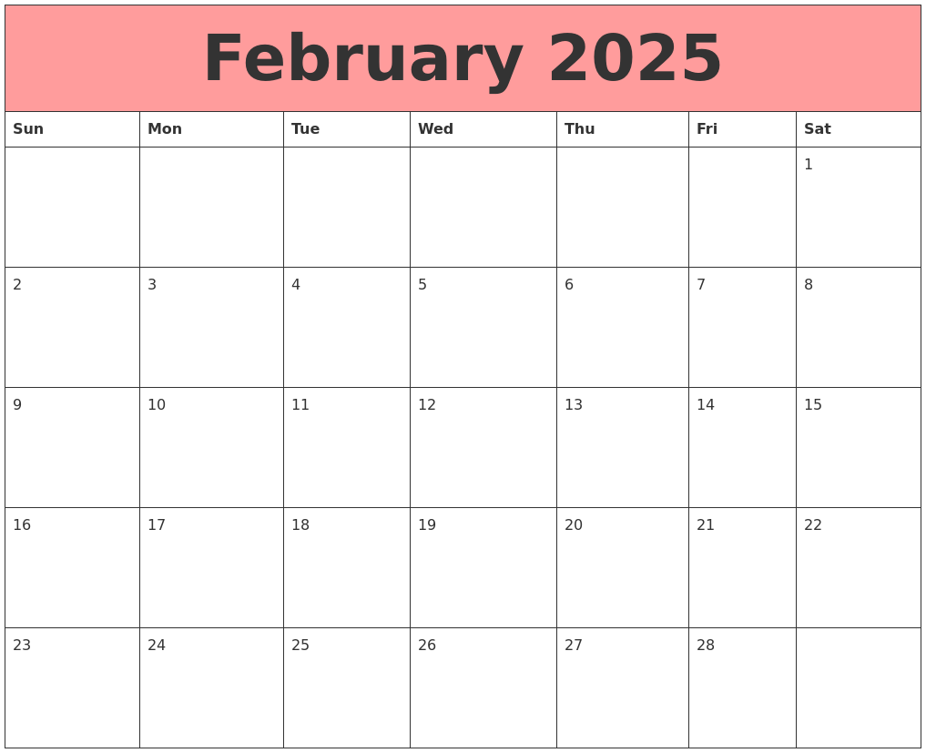 February 2025 Calendars That Work