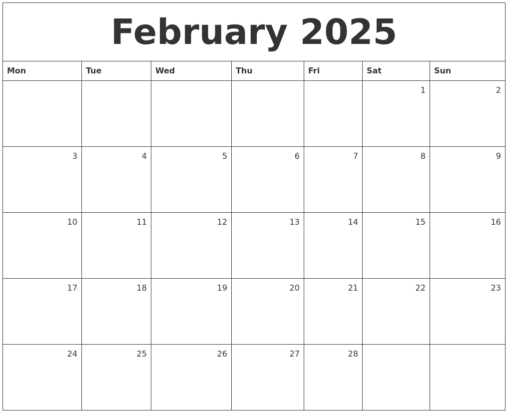 february-2025-monthly-calendar