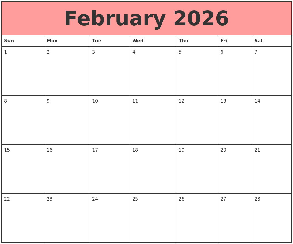 February 2026 Calendars That Work