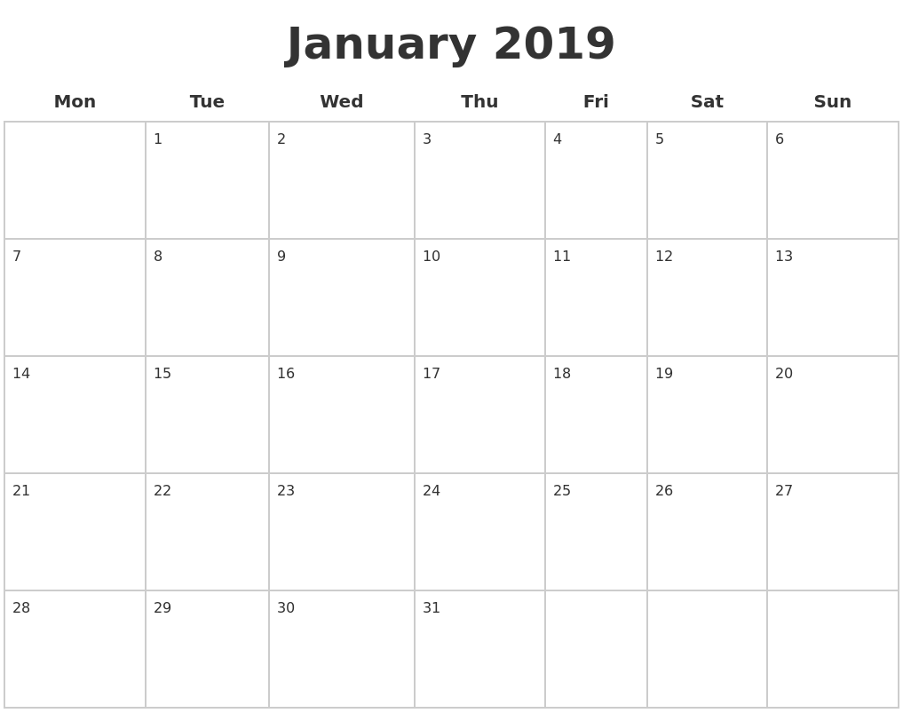 january-2019-blank-calendar-pages