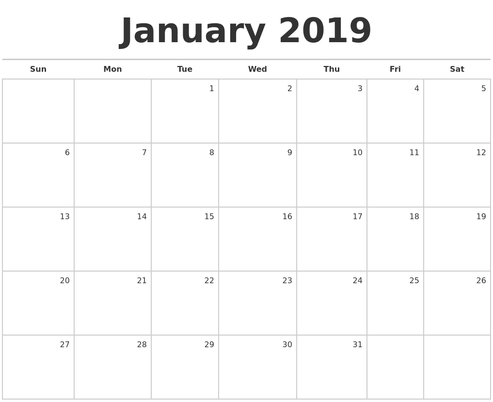 january-2019-blank-monthly-calendar