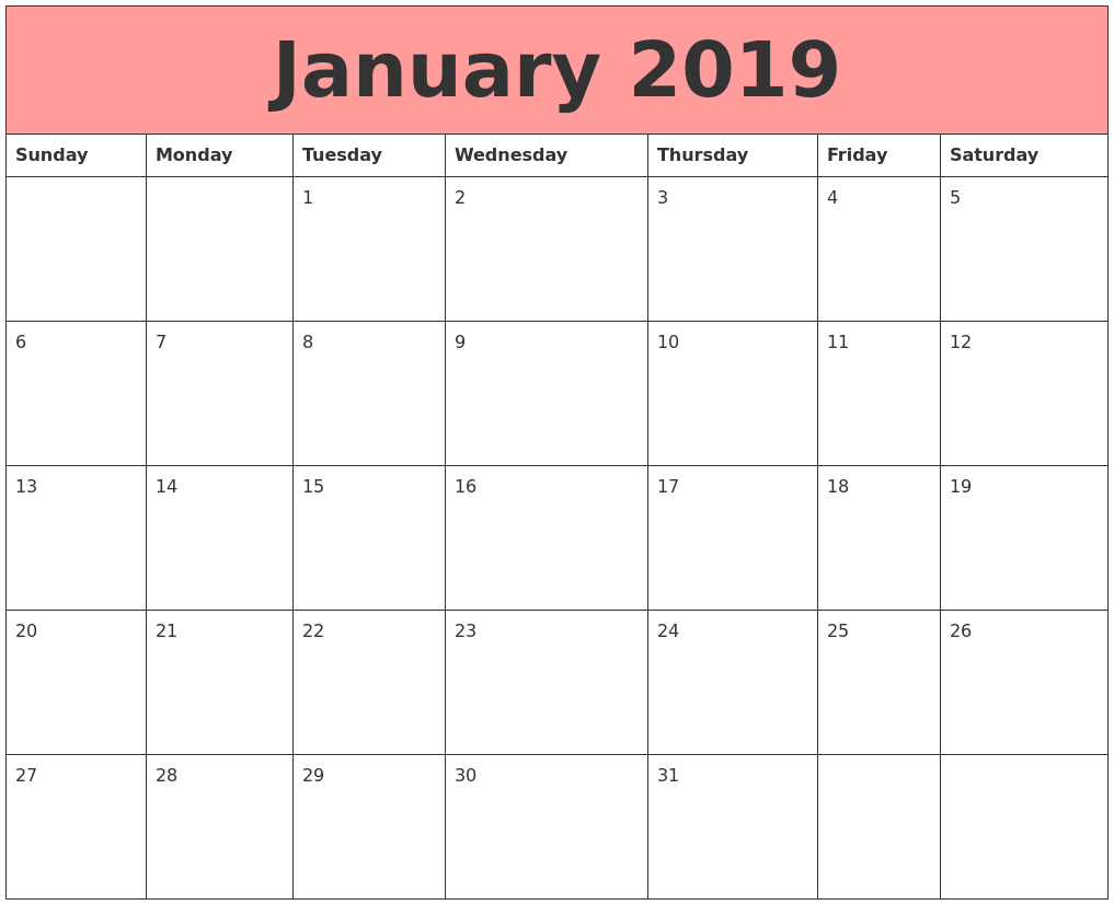 january 2019 calendars that work work calendars 2019