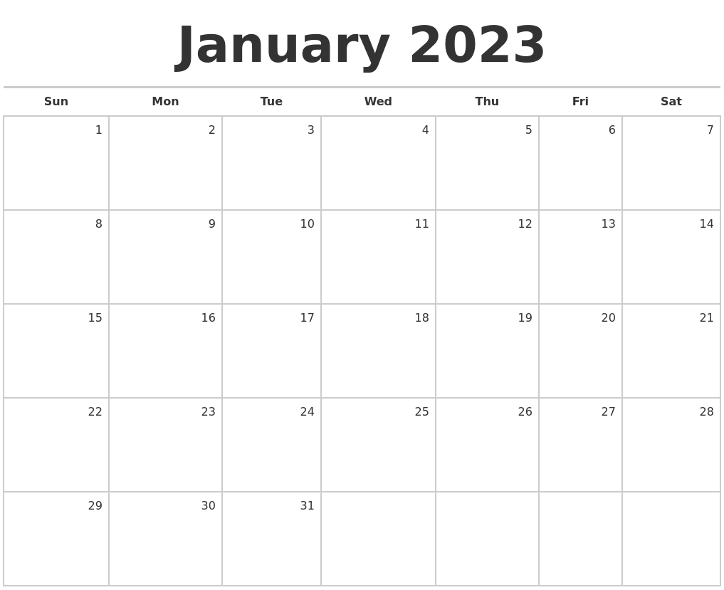 March 2023 Download Calendar