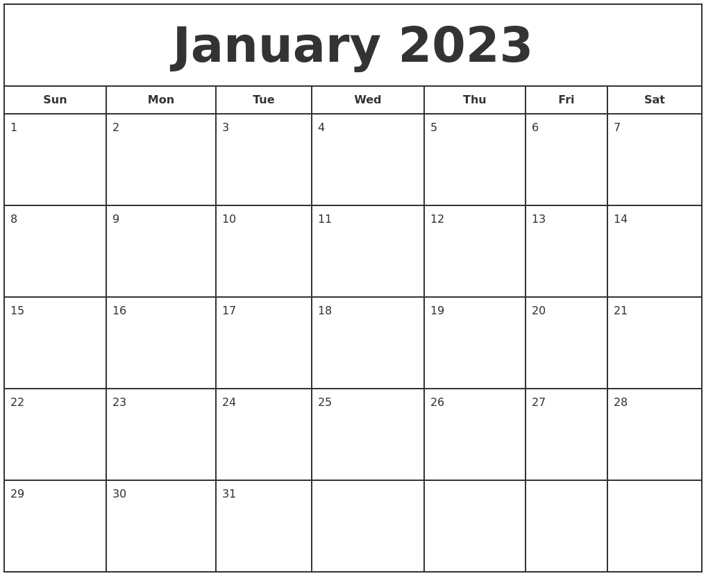 March 2023 Calendar Maker