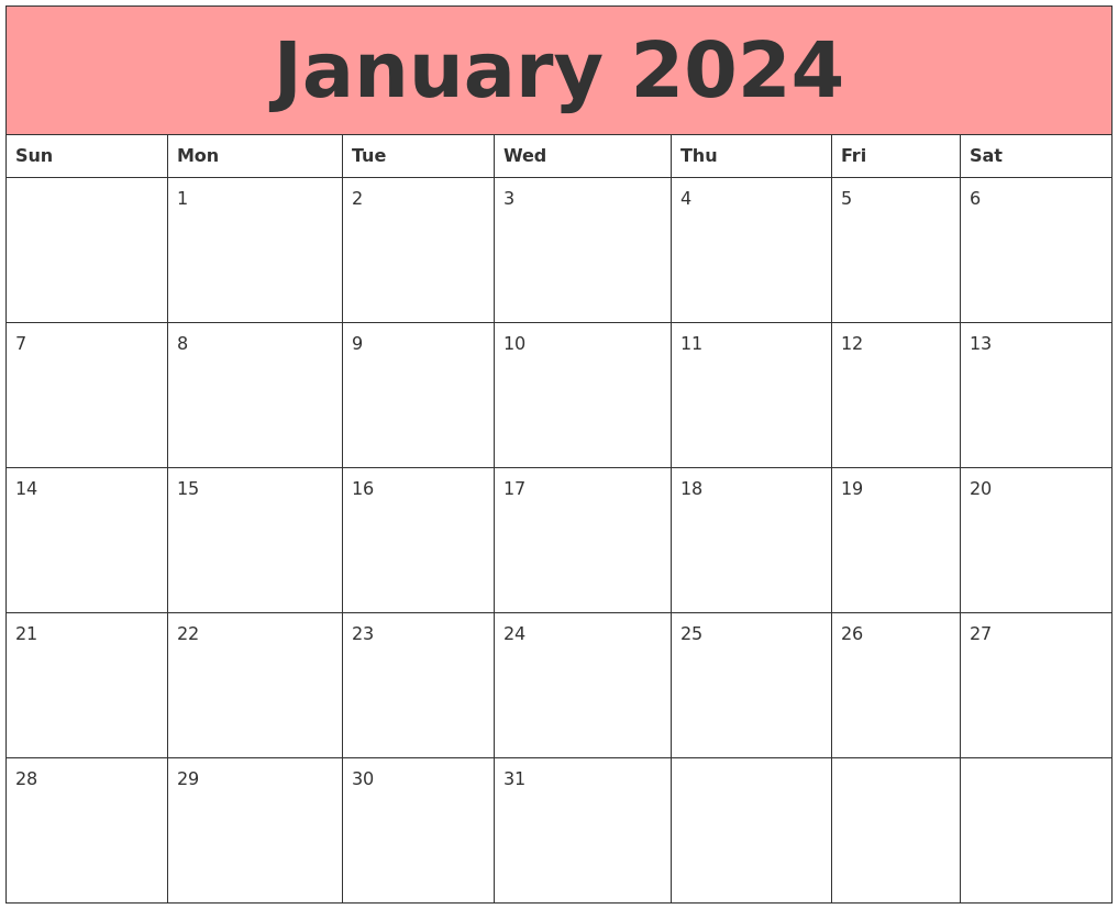 January 2024 Calendars That Work