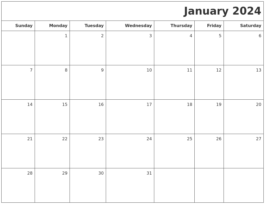 January 2024 Calendar Editable Redskins Schedule 2024