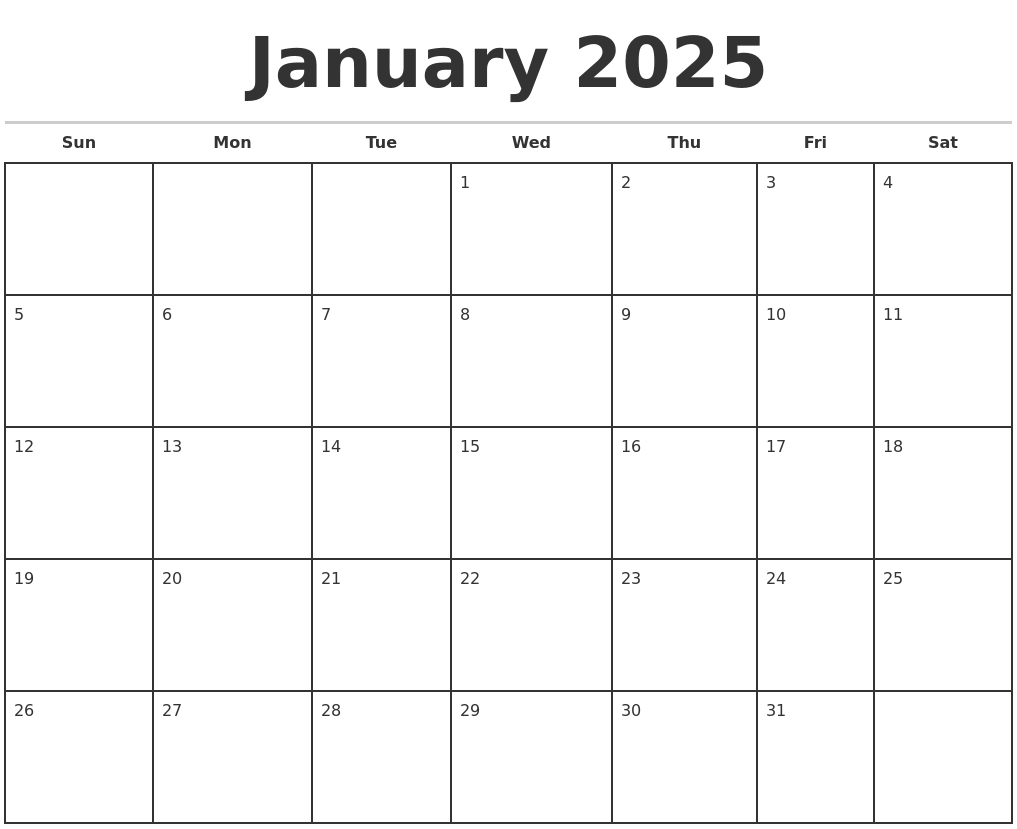 May 2025 Calendar Maker