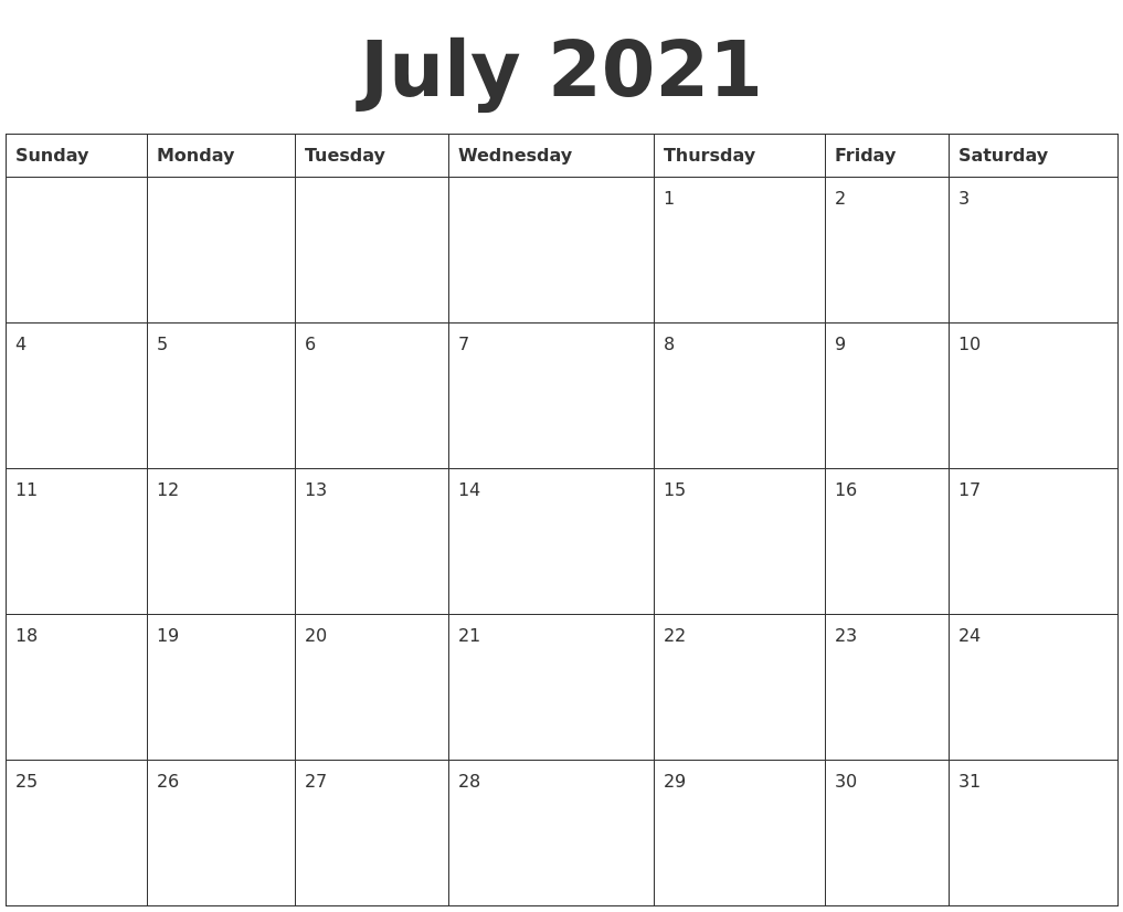 calendar template printable