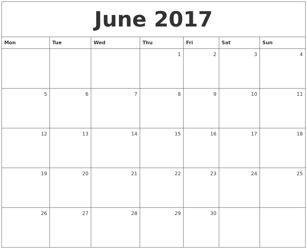 Monthly Calendar Monday Start : June monthly calendar Monthly Calendar Monday Start : June monthly calendar