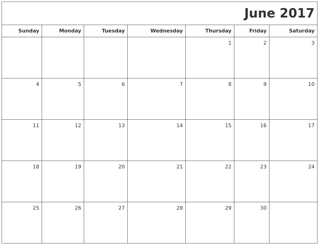 June 2017 Printable Calendar 4 E1494971877472