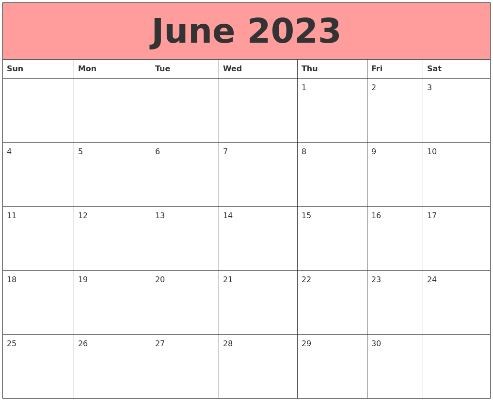June 2023 Calendars That Work