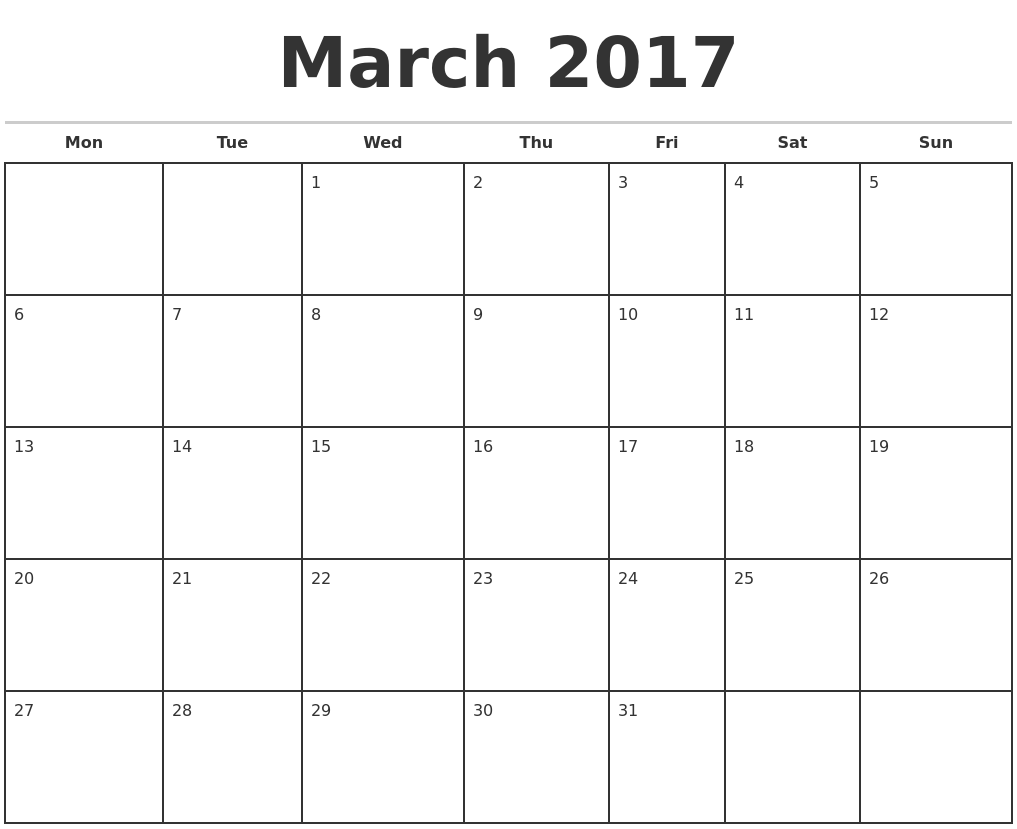 monthly calendar template 2017 march 2017 monthly calendar template monthly calendar template 2017 march 2017 monthly calendar template